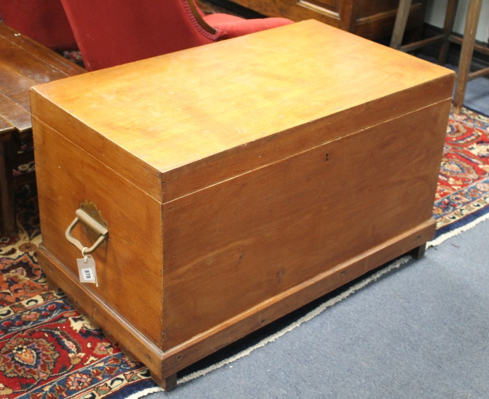 A camphorwood blanket chest, W.90cm D.51cm H.56cm